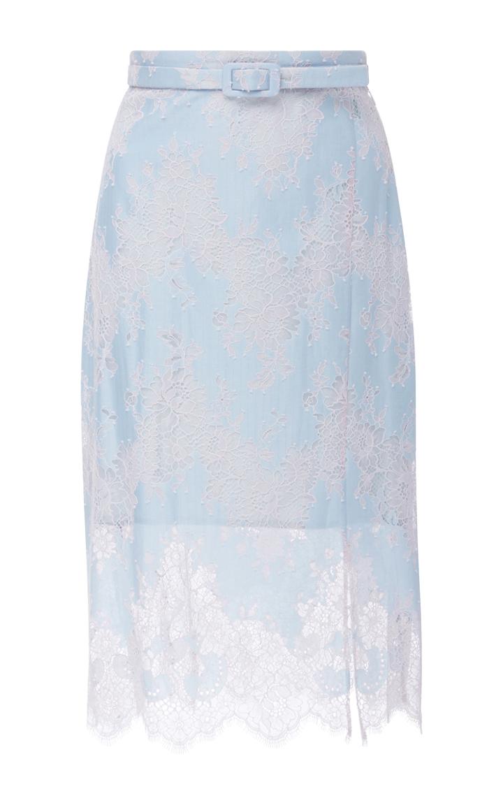 Carven High Waisted Lace Skirt
