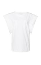 Alberta Ferretti Wide Sleeve Cotton T-shirt Top