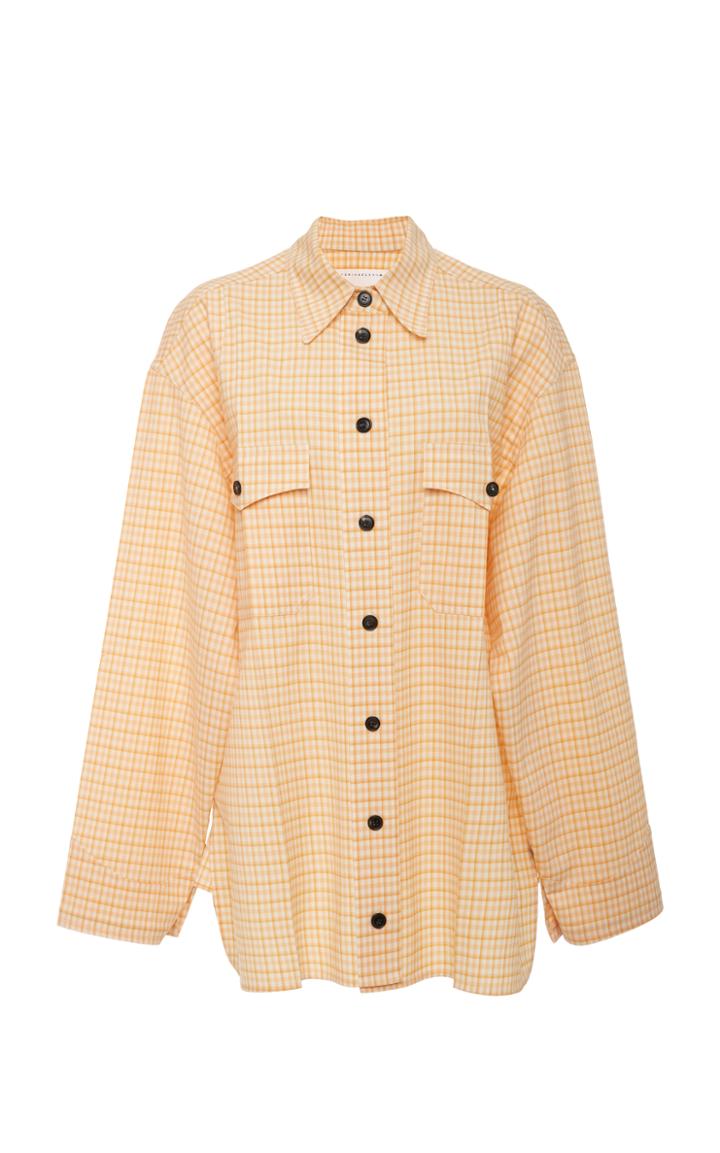 Victoria Beckham Stretch Check Pocket Shirt