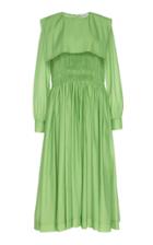 Molly Goddard Robert Draped Shirring Taffeta Dress