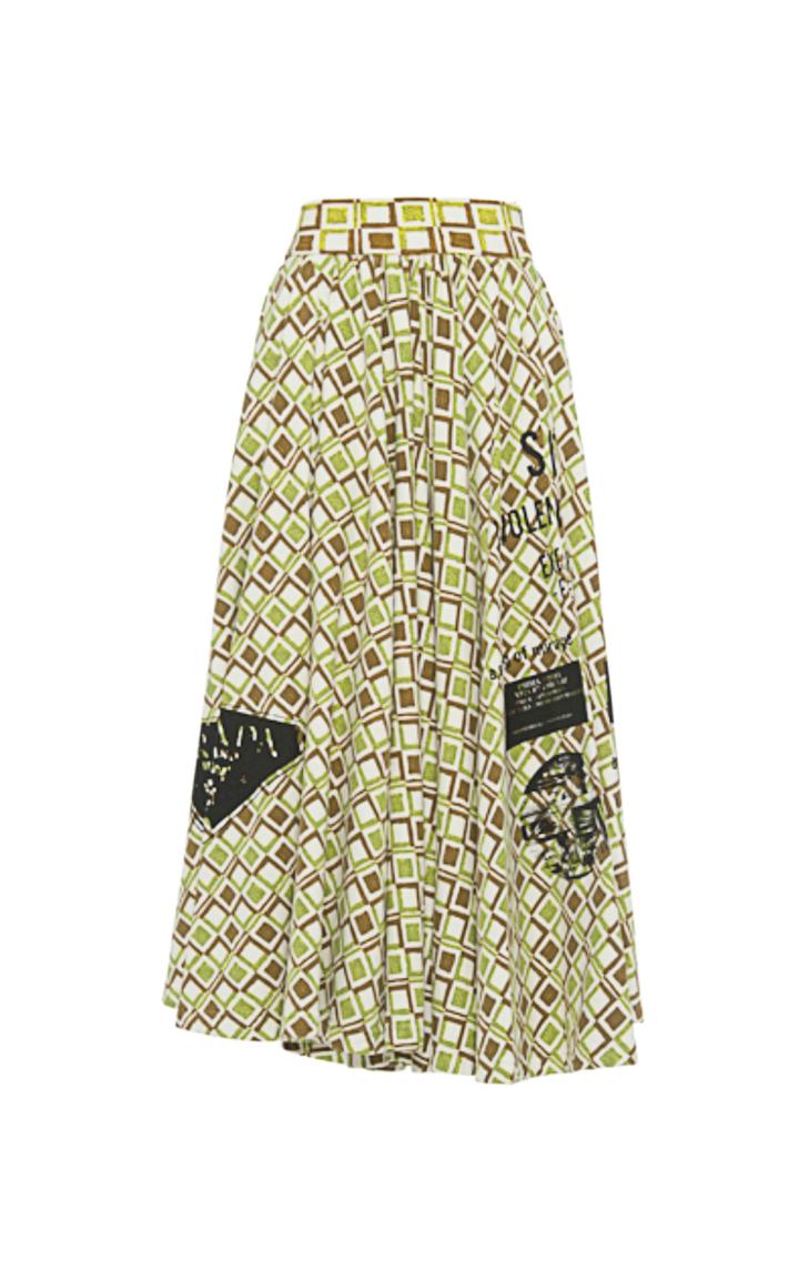 Moda Operandi Prada Printed A-line Skirt