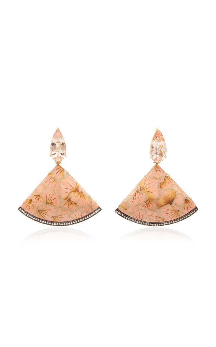 Silvia Furmanovich 18k Gold Morganite And Diamond Earrings