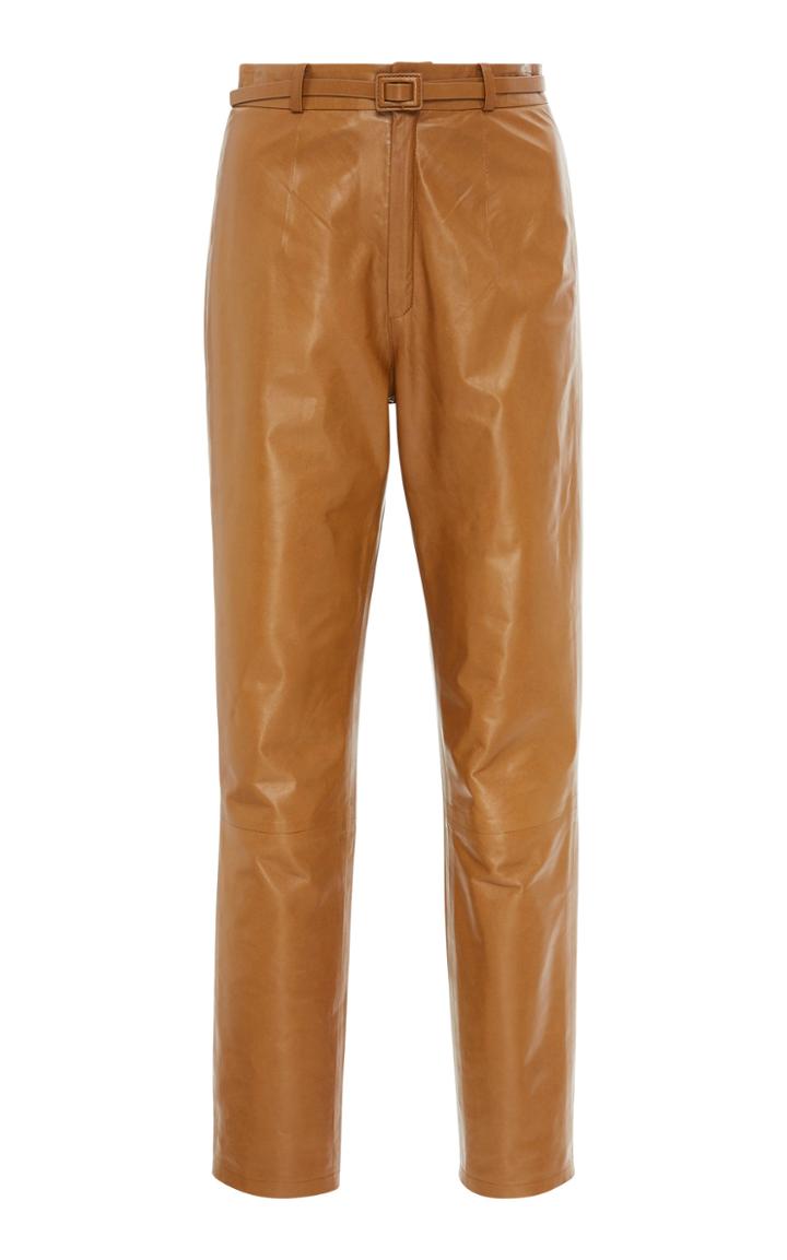 Zeynep Aray Mom Straight-leg Leather Pants