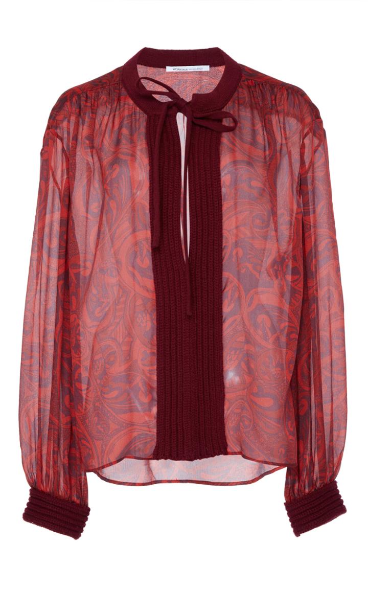 Agnona Paisley Blouse