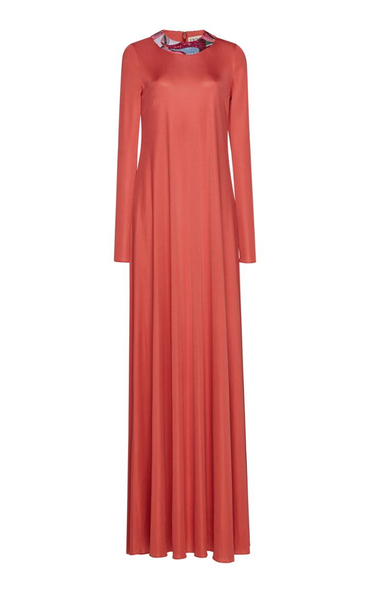 Emilio Pucci Long Sleeve Silk Dress