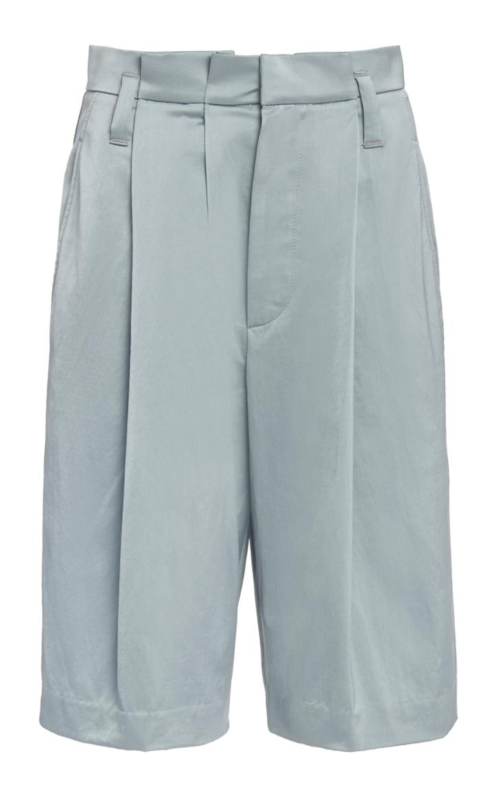 Brunello Cucinelli Pleated Sateen Bermuda Shorts