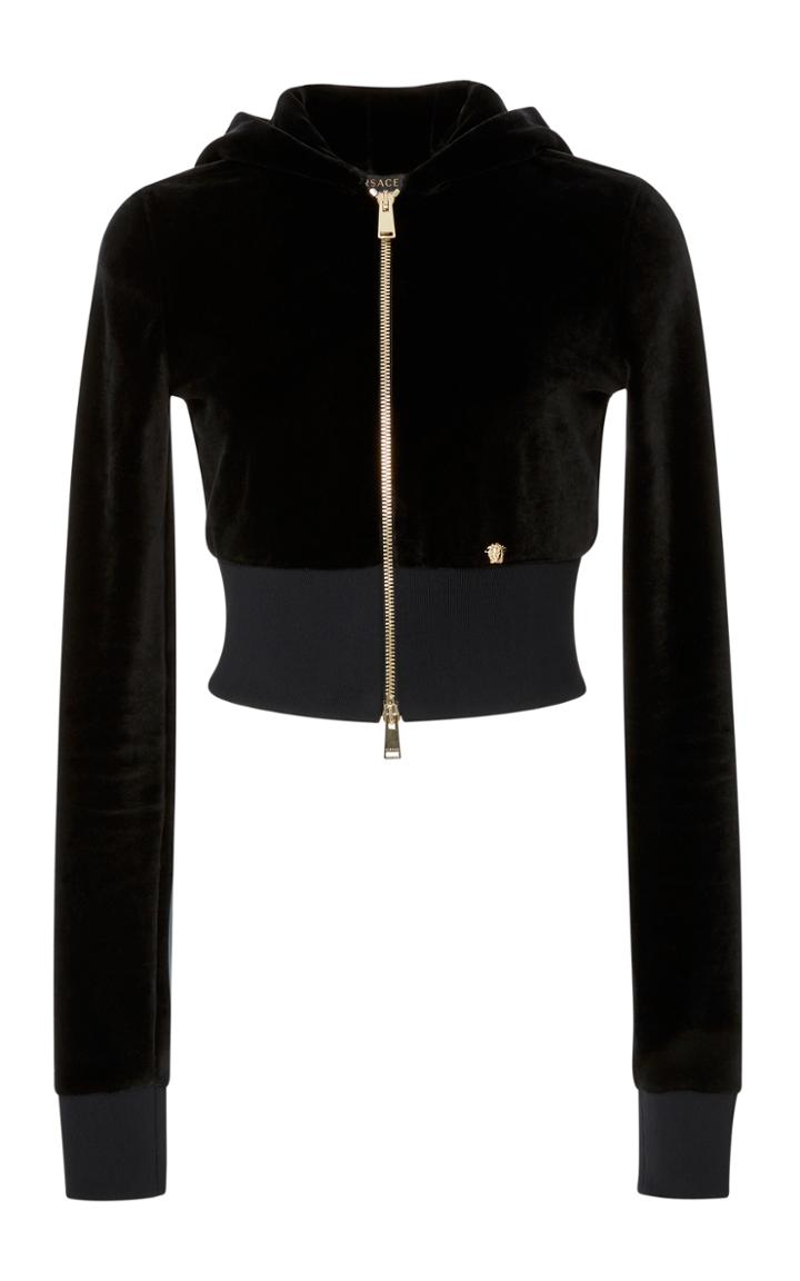 Versace Cotton Chenille Hooded Sweatshirt