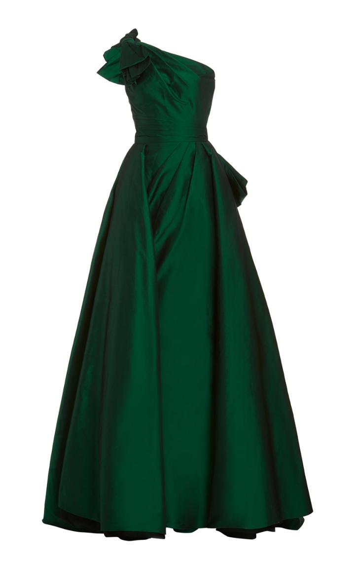 Moda Operandi Zuhair Murad One-shoulder Satin Gown