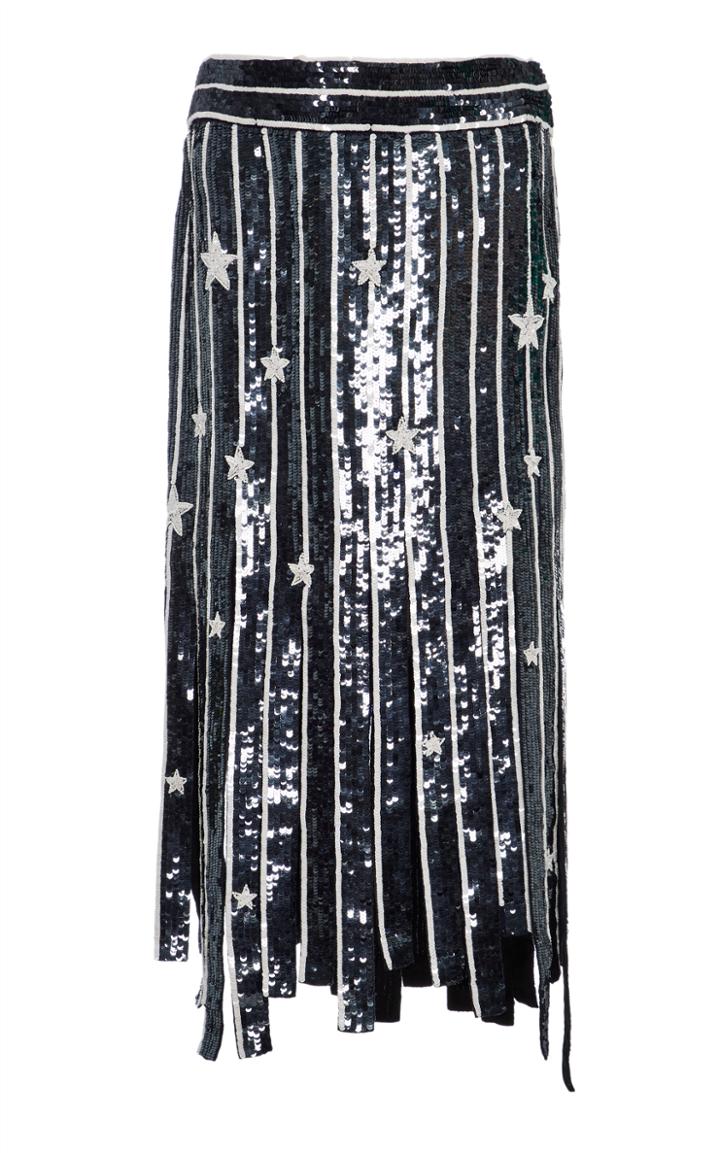 Monse Star Fringe Skirt