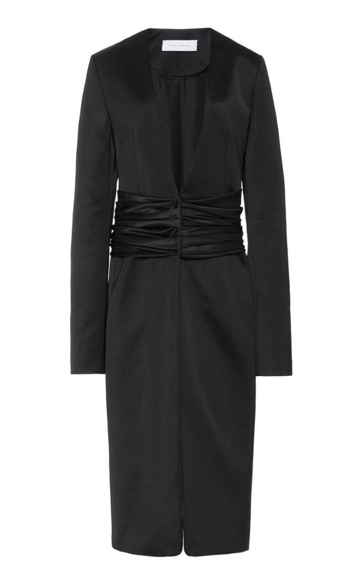 Moda Operandi Marina Moscone Cumberbund Waist Wool-blend Jacket Size: 2