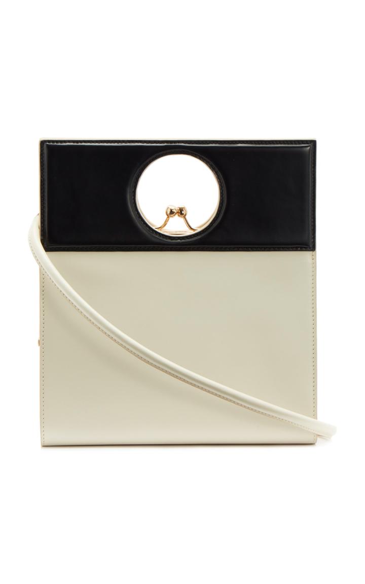 Usisi Sister Eddie Two-tone Leather Top Handle Bag