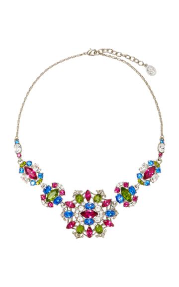 Ben Amun Silver-tone Crystal Necklace