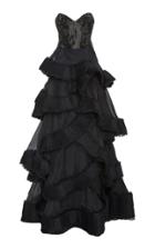Alexandra Vidal Tiered Pleated Gown