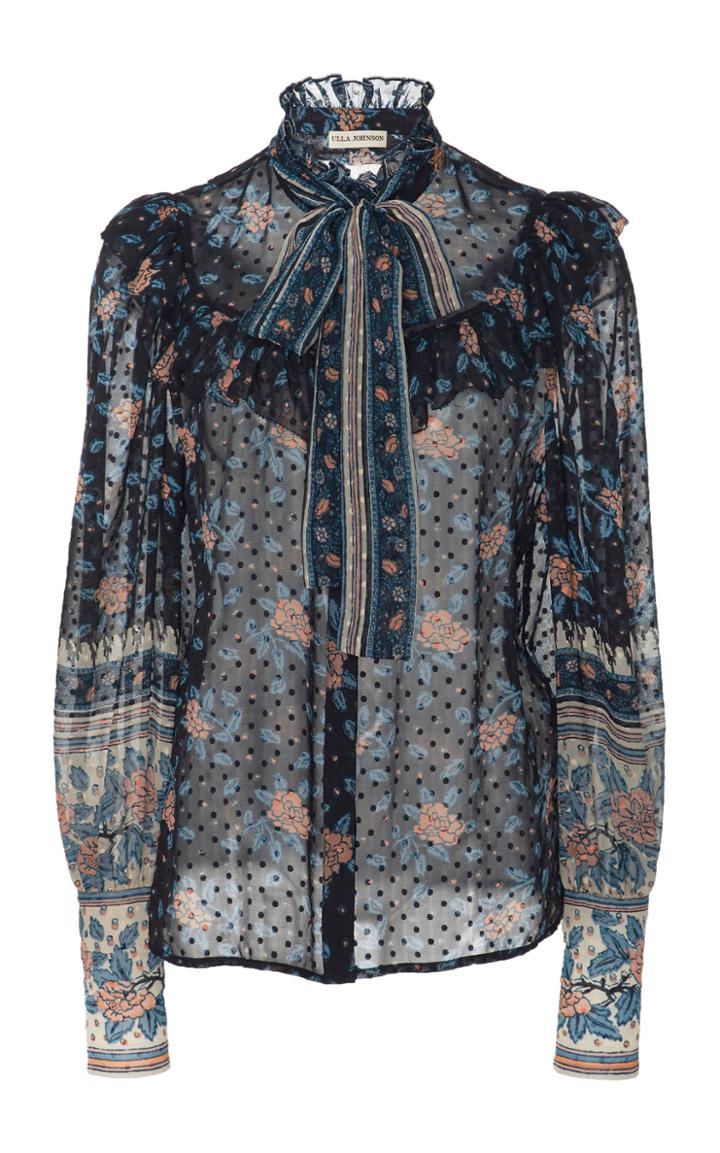 Ulla Johnson Antoine Printed Silk-blend Top