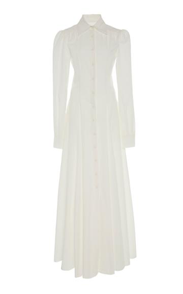 Evi Grintela Jasmine Pleated Cotton-poplin Maxi Dress