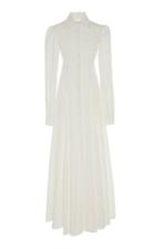 Evi Grintela Jasmine Pleated Cotton-poplin Maxi Dress