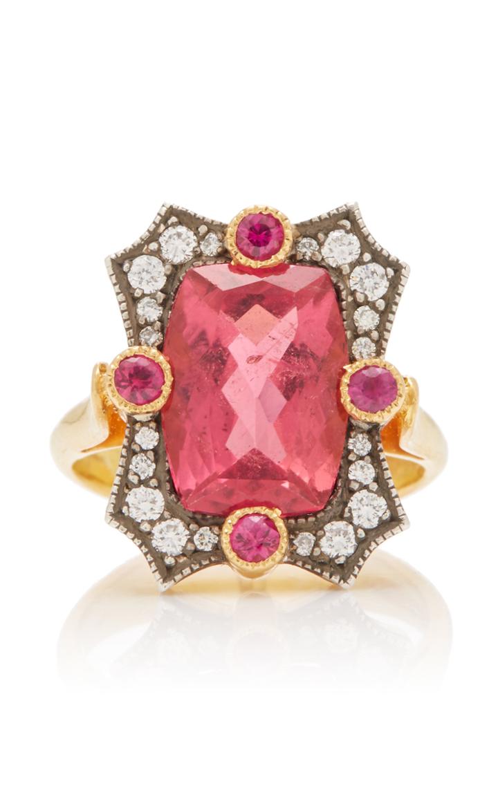 Moda Operandi Arman Sarkisyan One Of A Kind 22k Gold And Rubellite Ring Size: 6