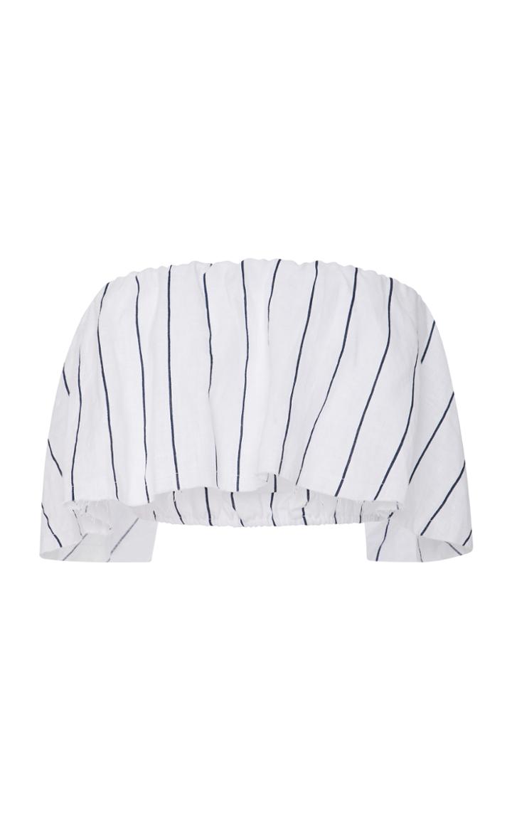 Faithfull Striped Mala Strapless Cropped Top