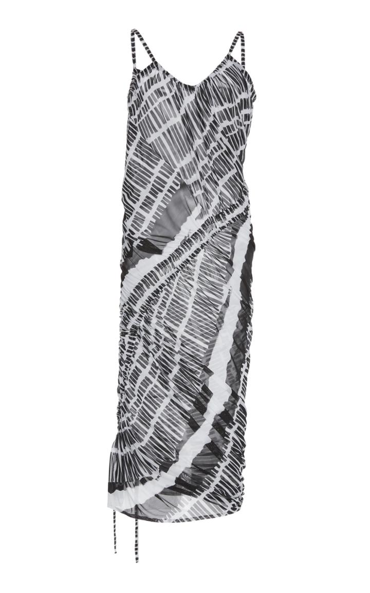 Atlein Printed Stretch Tulle Dress