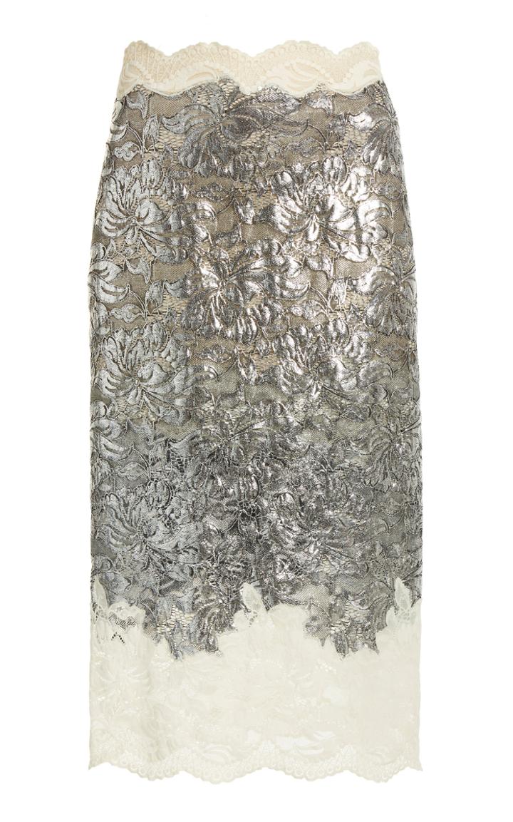 Moda Operandi Paco Rabanne Coated Stretch Lace Penci Skirt