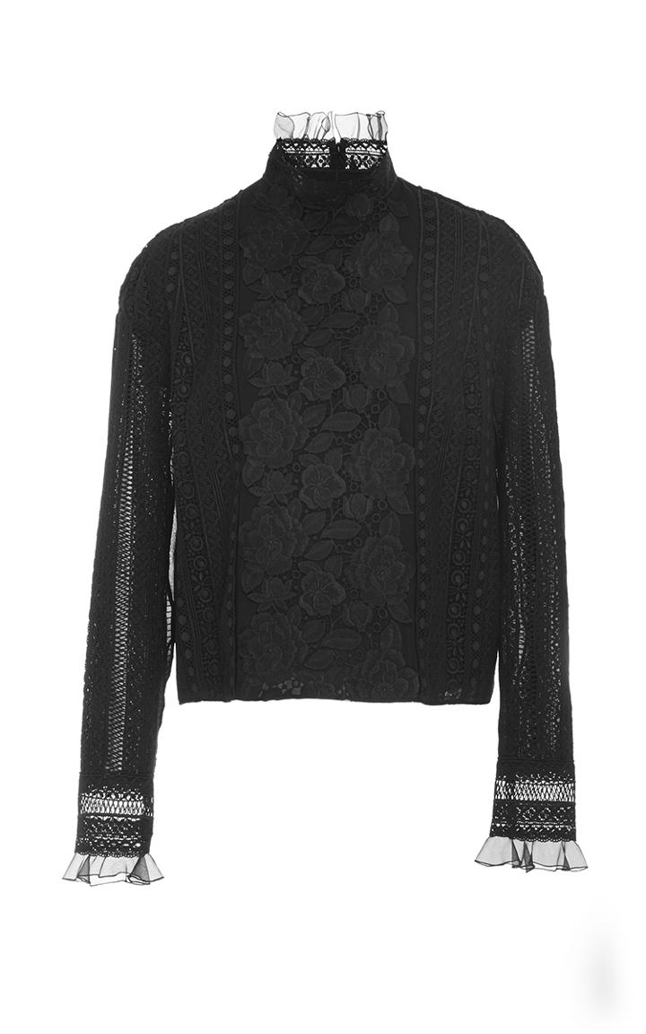 Giambattista Valli High Ruffle Collared Blouse