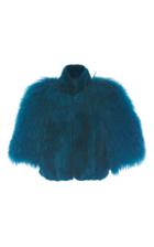 Anna Sui Mongolian Trimmed Rex Jacket