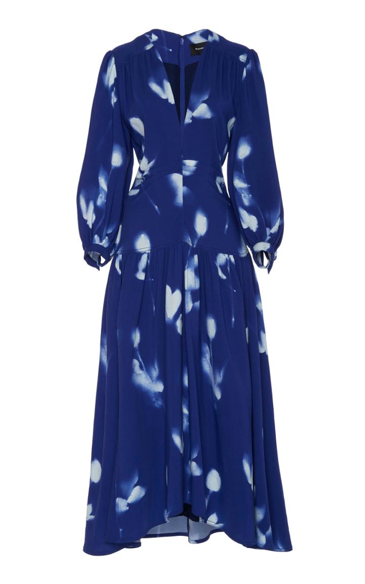 Proenza Schouler Long-sleeve Printed Cady Dress