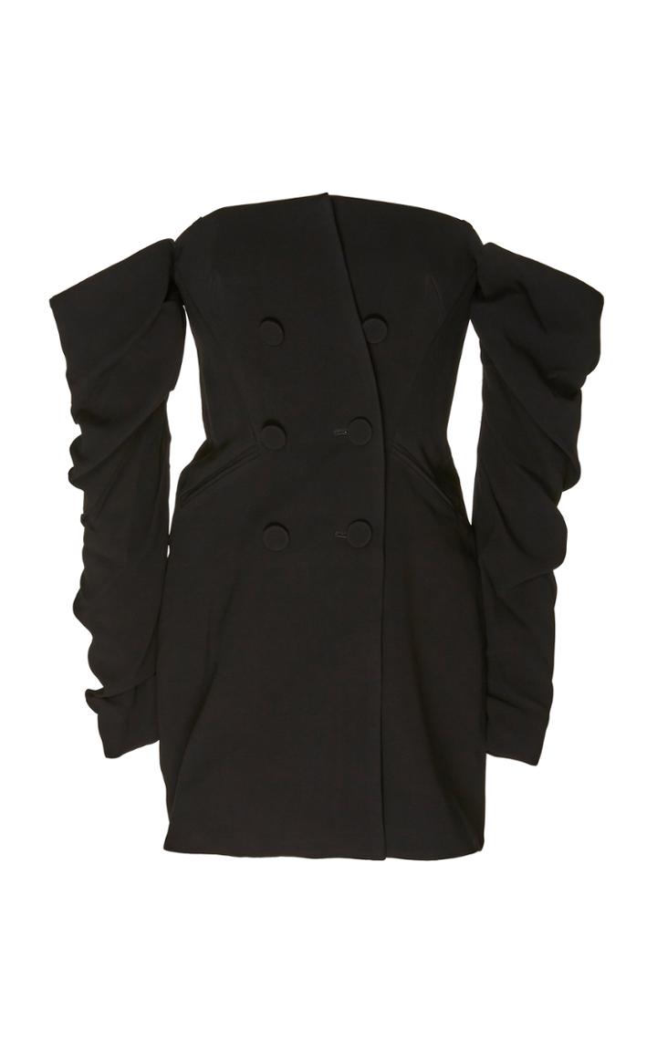 Acler Perkins Drop-shoulder Crepe Tuxedo Dress