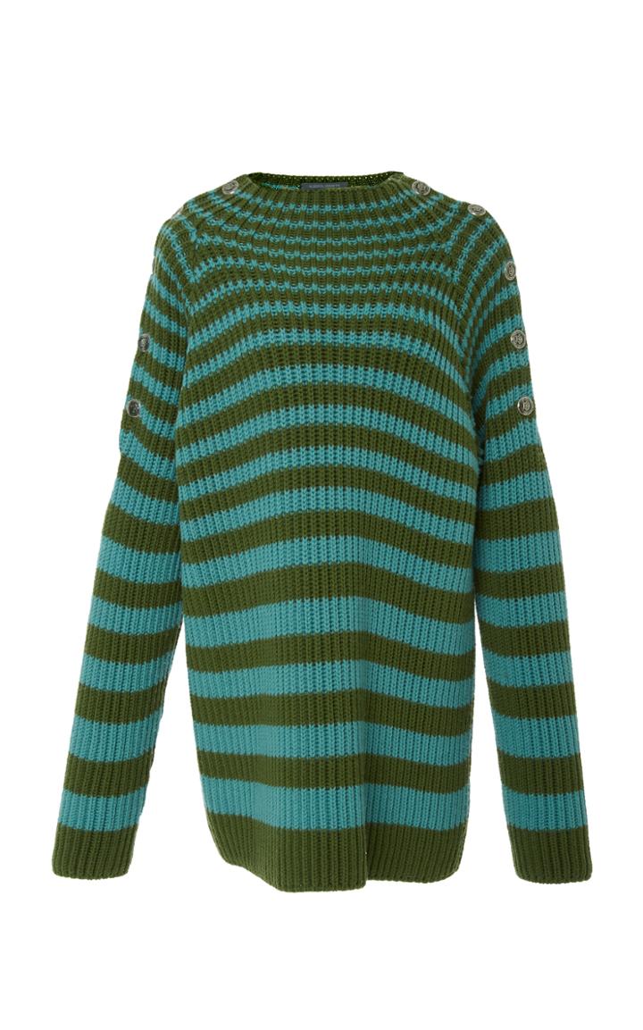Alberta Ferretti Striped Sweater Dress