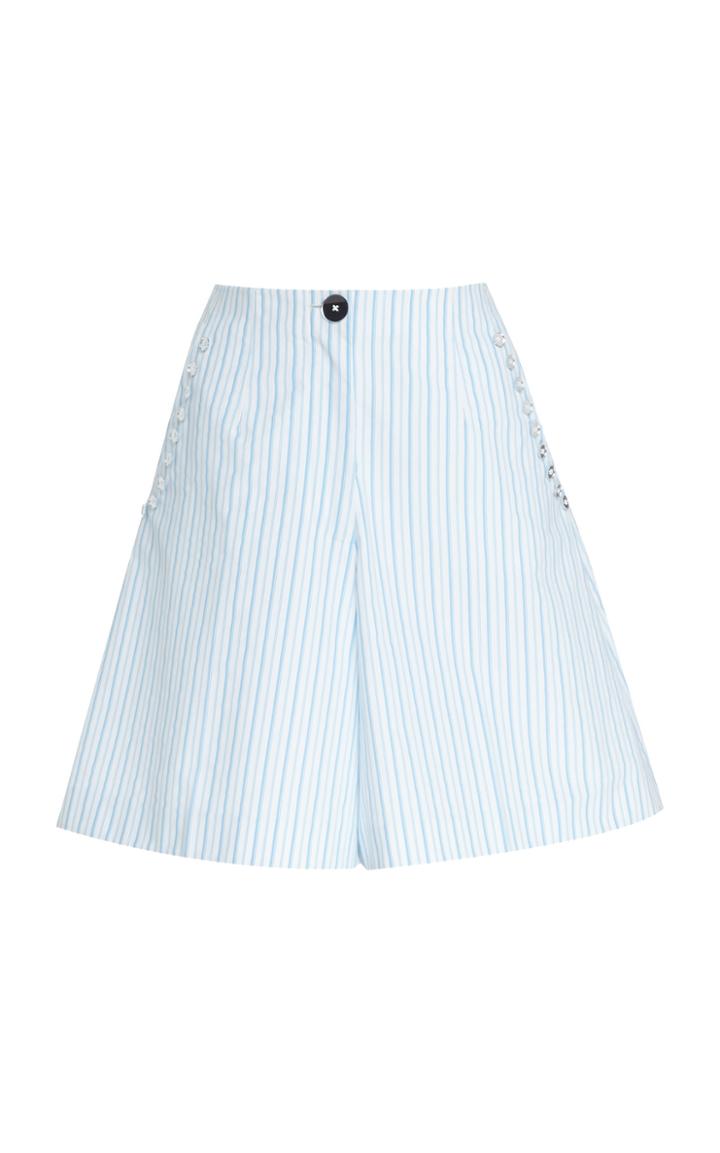 Delpozo Striped Cotton Bermuda Short