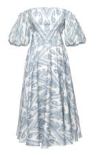 Moda Operandi Lena Hoschek Gloriette Printed Cotton Off-the-shoulder Midi Dress