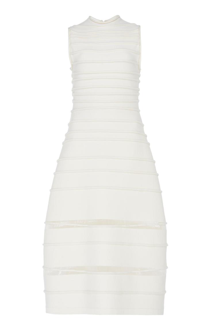 Maison Rabih Kayrouz Organza-trimmed Wool Dress