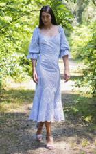 Moda Operandi Luisa Beccaria Broderie Anglaise Midi Dress