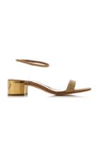 Rene Caovilla Crystal-embellished Gold-tone Satin Sandals