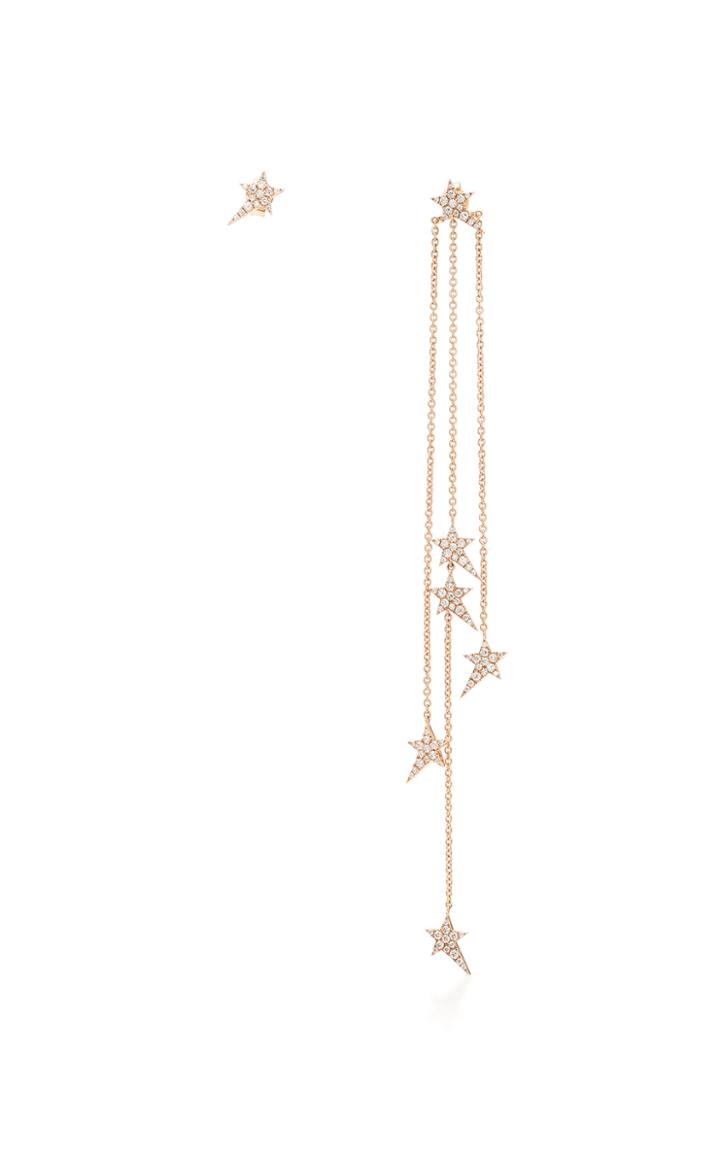 Diane Kordas Star Chain Drop Earrings