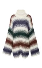 Tak.ori Tak. Ori Striped Angora Turtleneck Sweater