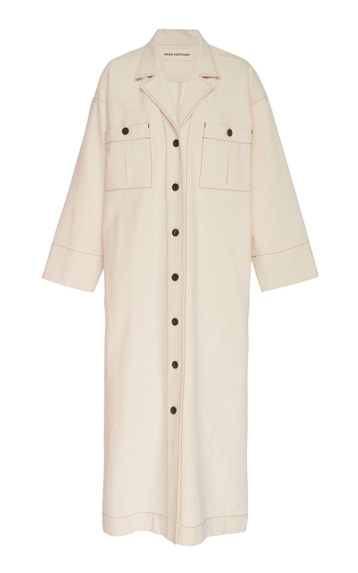 Mara Hoffman Sylvie Cotton Twill Shirt Midi Dress