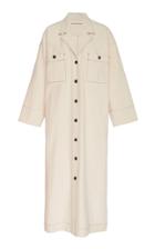Mara Hoffman Sylvie Cotton Twill Shirt Midi Dress