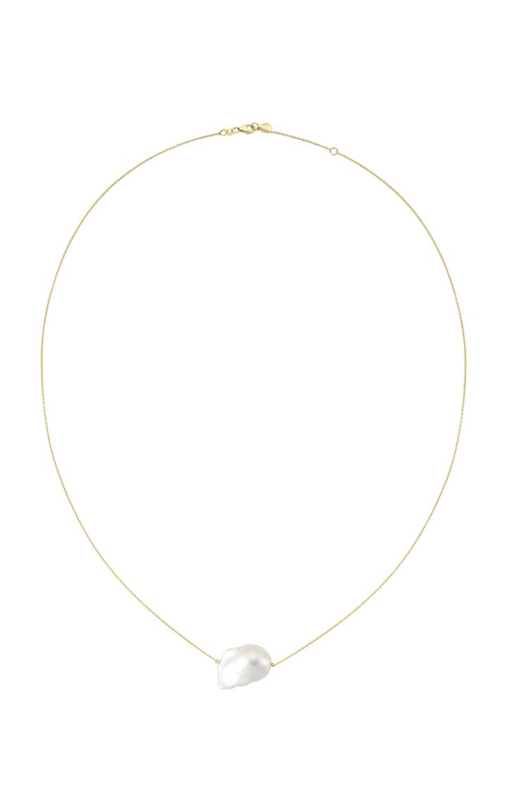 Charms Company Lover 14k Yellow-gold Baroque Peal Necklace