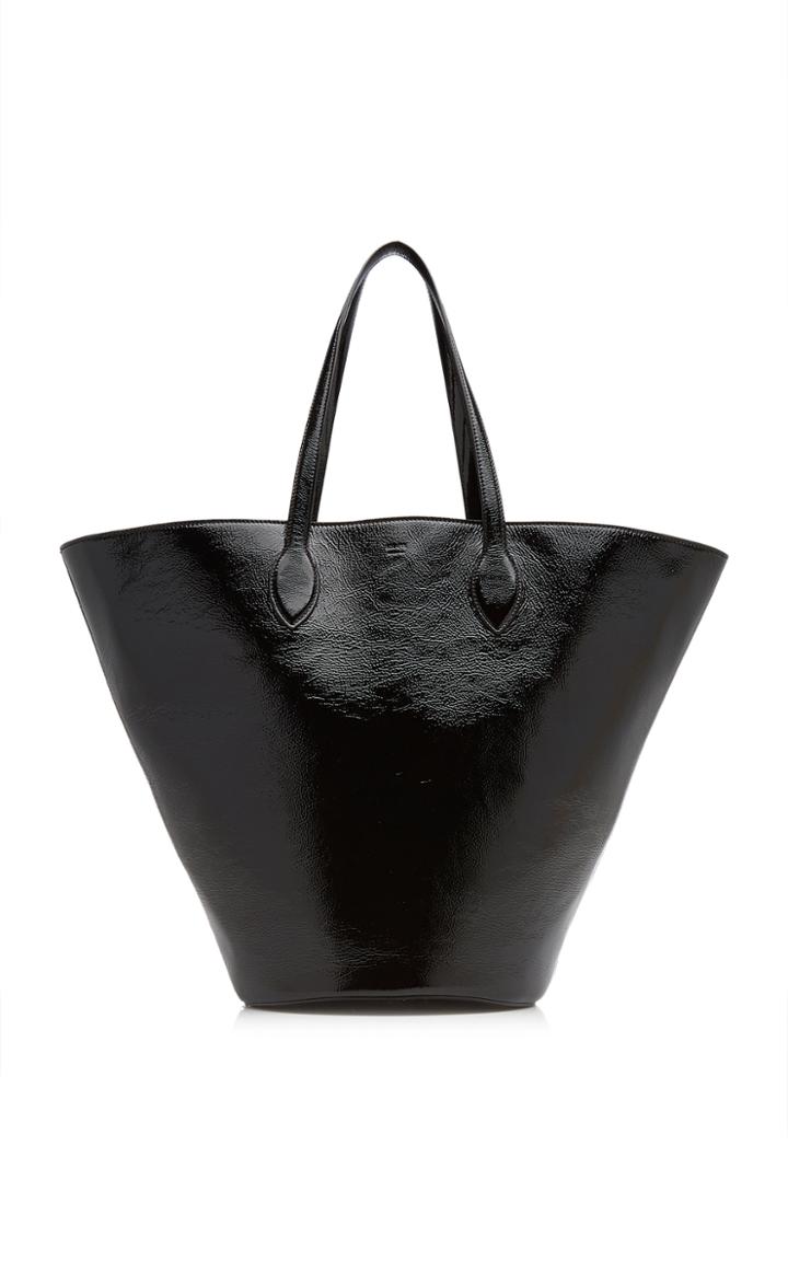 Moda Operandi Khaite Osa Medium Patent Leather Circle Tote