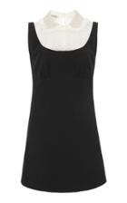 Miu Miu Embellished Organza-detailed Cady Mini Dress