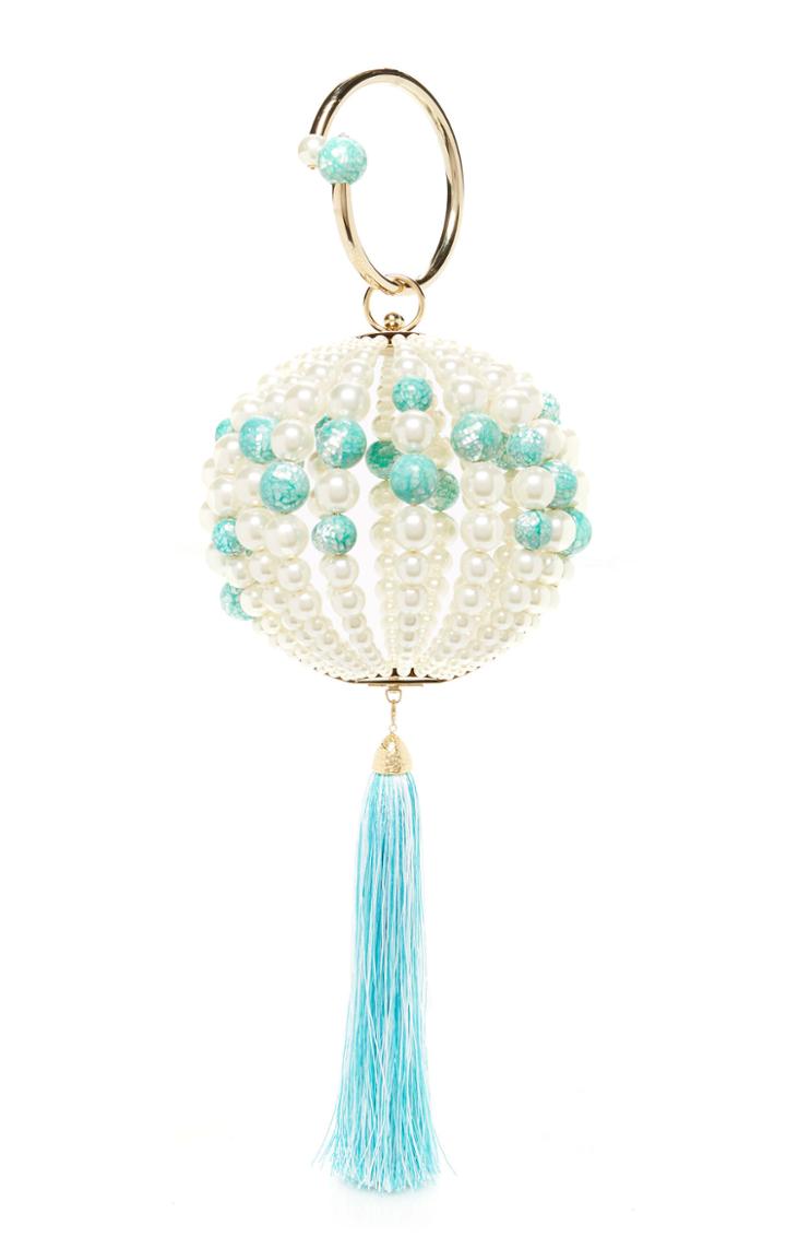 Rosantica Mr. Blue Pearl And Brass Bag