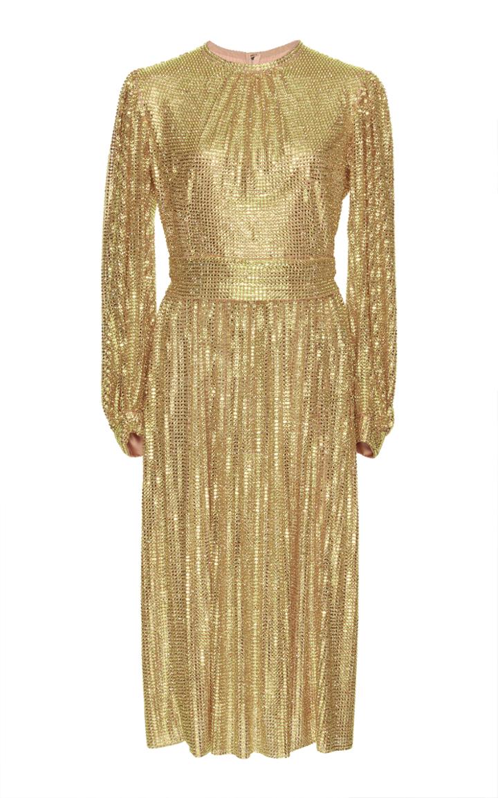 Dolce & Gabbana Long Sleeve Sequin Mini Dress