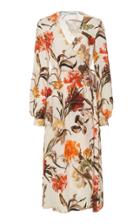 Off-white C/o Virgil Abloh Floral Long Wrap Dress
