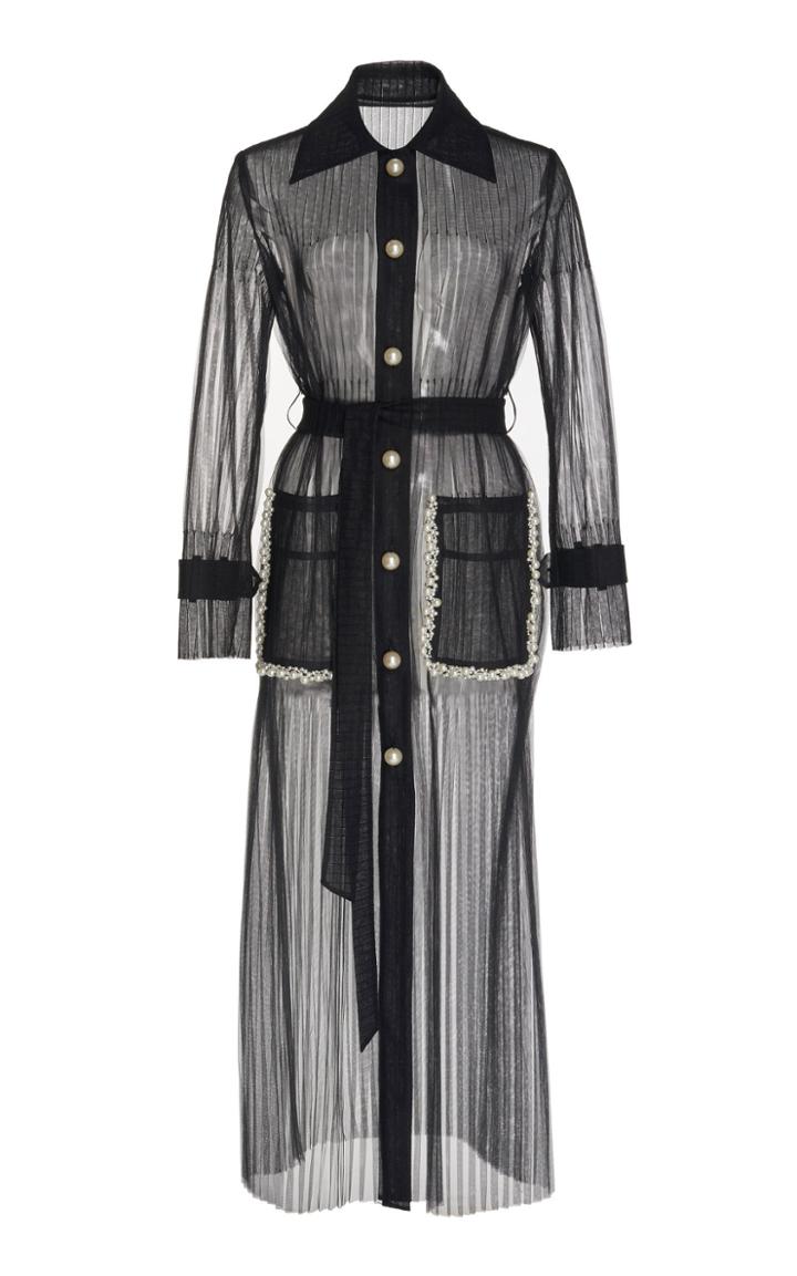 Huishan Zhang Linna Pleated Chiffon Jacket