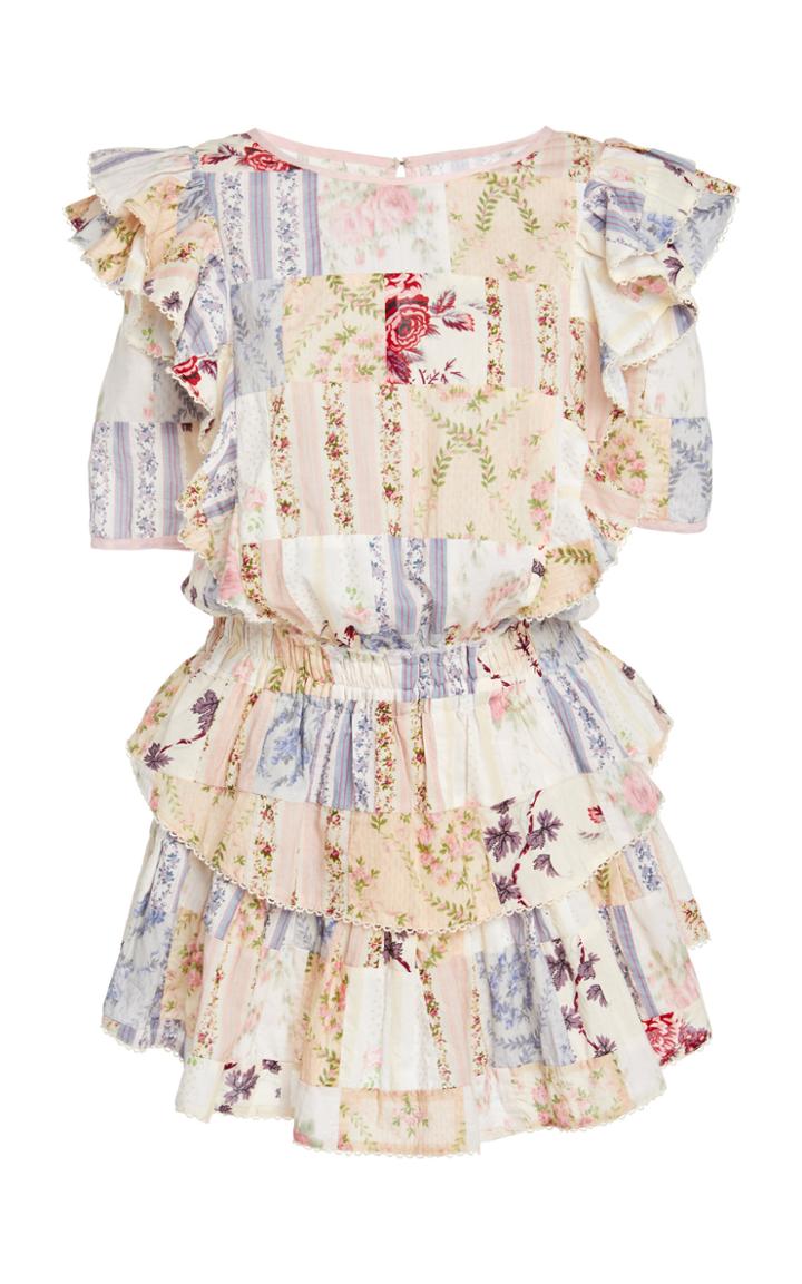 Loveshackfancy Natasha Patchwork Mini Dress