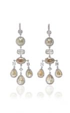 Nina Runsdorf 18k White Gold And Diamond Chandelier Earrings