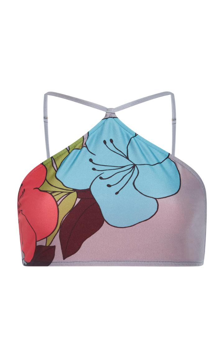 Salinas Wanda Floral Halter Bikini Top