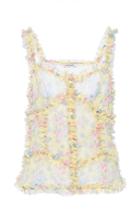 Attico Ana Silk Georgette Patchwork Printed Top
