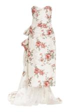Moda Operandi Marchesa Floral-embroidered Taffeta Gown
